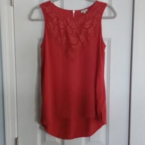 Eyeshadow Strawberry Red Sleeveless Blouse L